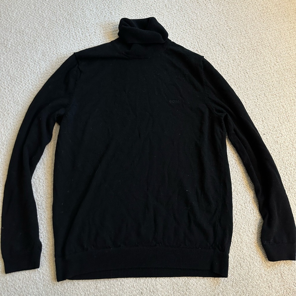 Hugo Boss Men's Black Turtleneck Sweater